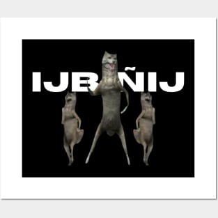 ijbiñij wolf dancing meme 3d animation group Posters and Art